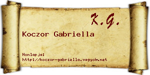 Koczor Gabriella névjegykártya