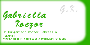 gabriella koczor business card